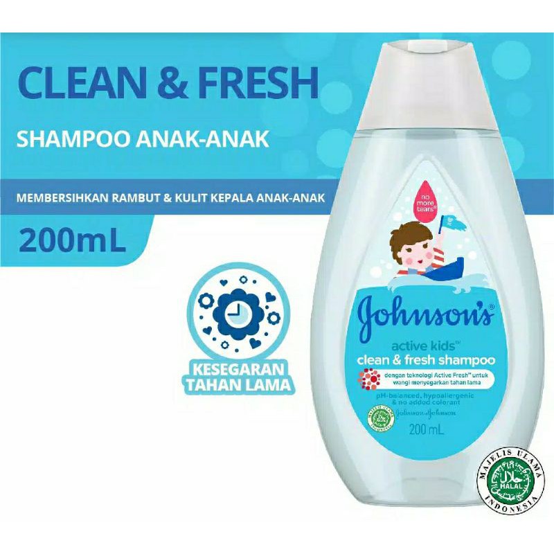 Johnson Active Kids Clean &amp; Fresh Shampoo 100/200ml