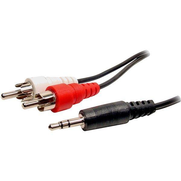 Kabel Audio 2 RCA to AUX 3.5 Male / RCA to Mini Stereo 2-1 1.5 Meter