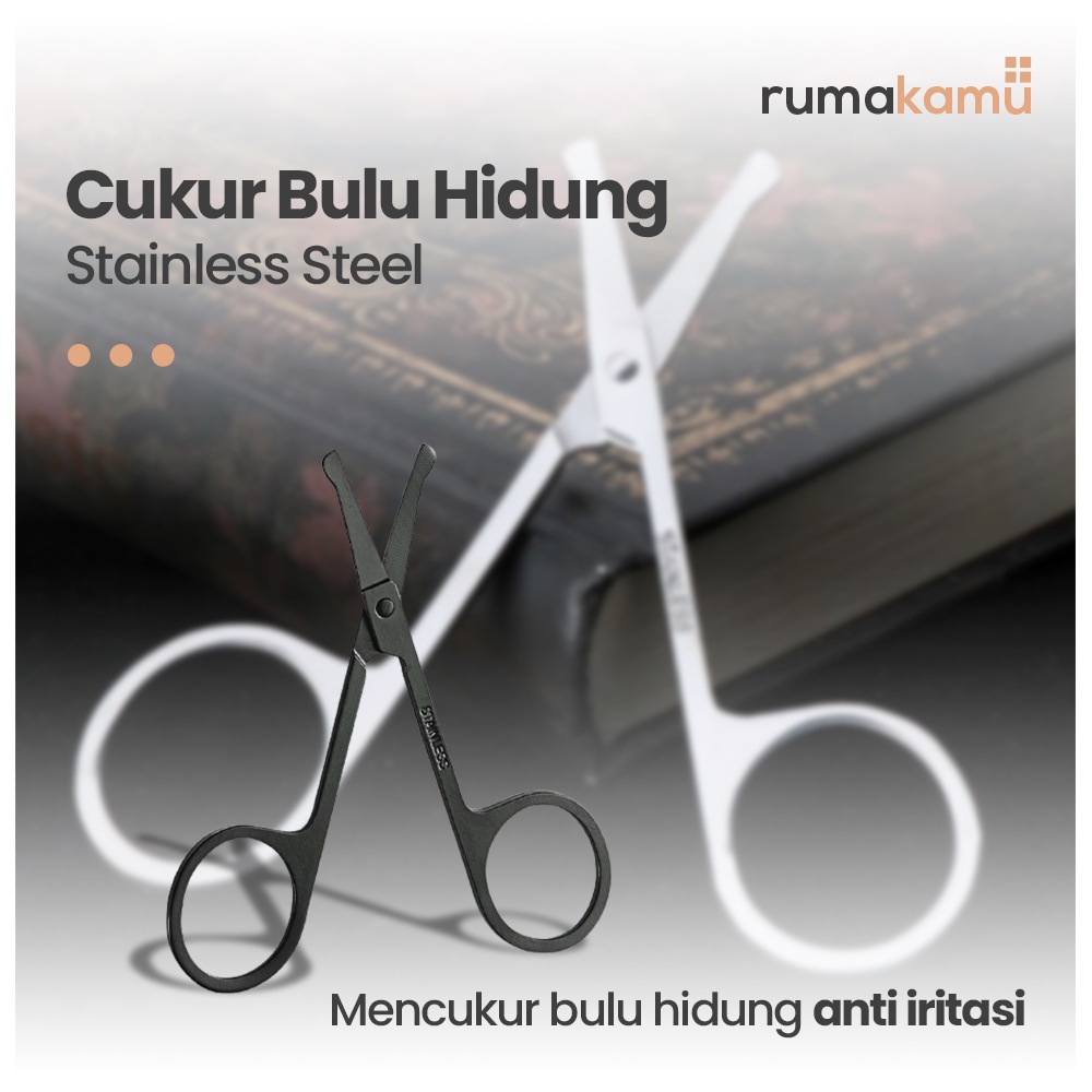 Gunting Cukur Bulu Hidung Bahan Stainless Steel