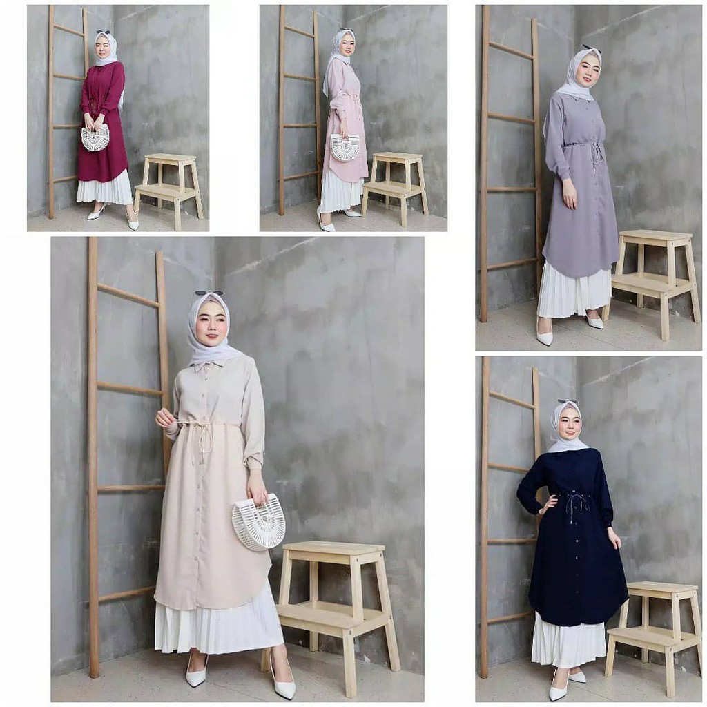 NORAH TUNIK BAHAN MOSSCRAPE Tunik Wanita Terbaru 2020 Tunik Wanita Jumbo Atasan Tunik Wanita Tunic