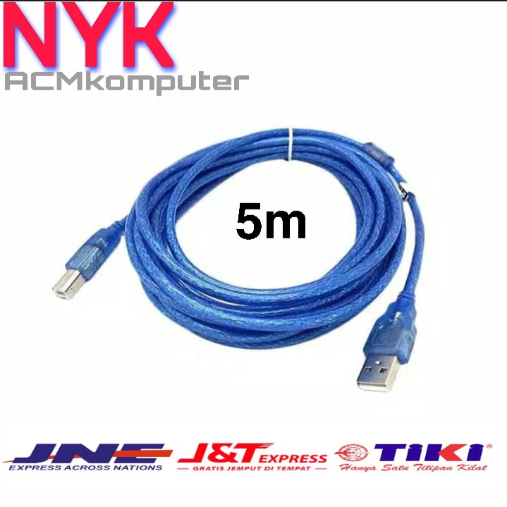 KABEL SAMBUNGAN PRINTER NYK USB Ver 2.0 Kabel Printer 5 M