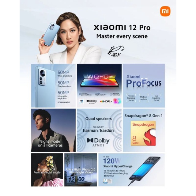 HP Terbaru Xiaomi 12 Pro 5G 8/256 Ram 8GB Rom internal 2565GB - New TAM Original Garansi Resmi - Handphone Smartphone Hape 50MP OIS Snapdragon 8 Gen 1 - Warna Baru Blue Gray Grey Black Purple Blue Biru Abu abu Hitam 8 12 256 - Promo Murah-6