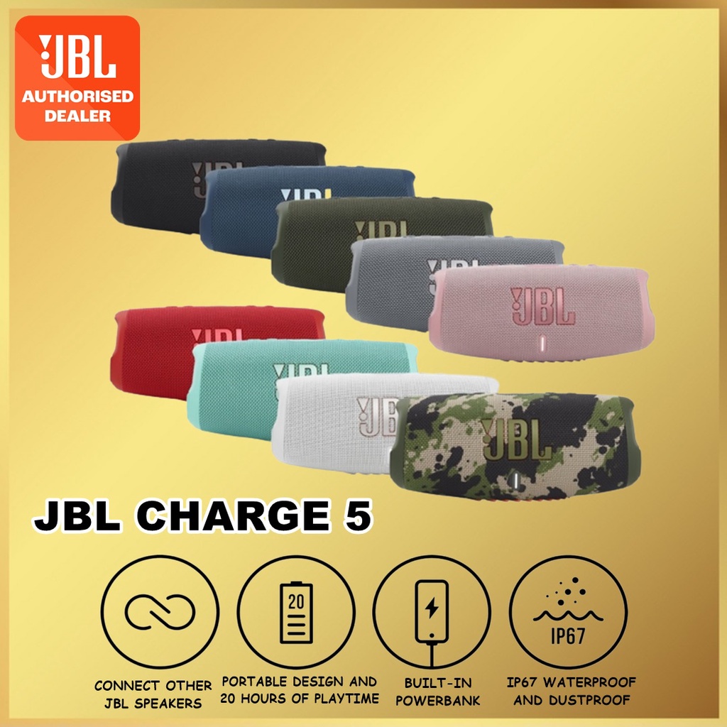 JBL Charge 5 Portable Wireless Bluetooth Speaker IP67 with Powerbank