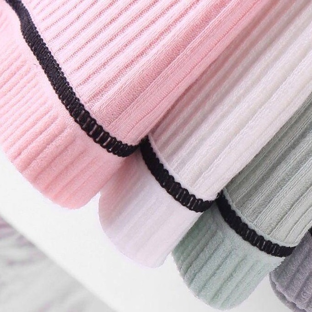 3SP | UW32 Celana Dalam Remaja Wanita Garis Polos Pita List Hitam Fashion Korea Import-7