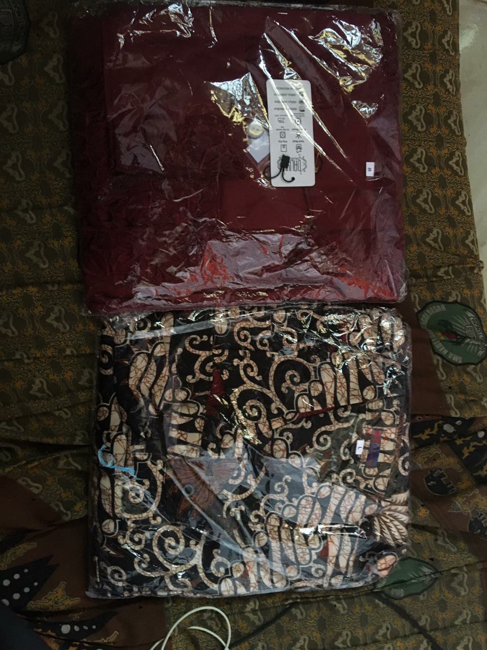 Daliyu Kemeja Batik Formal Pria Lengan Panjang Couple / M L Xl Xxl