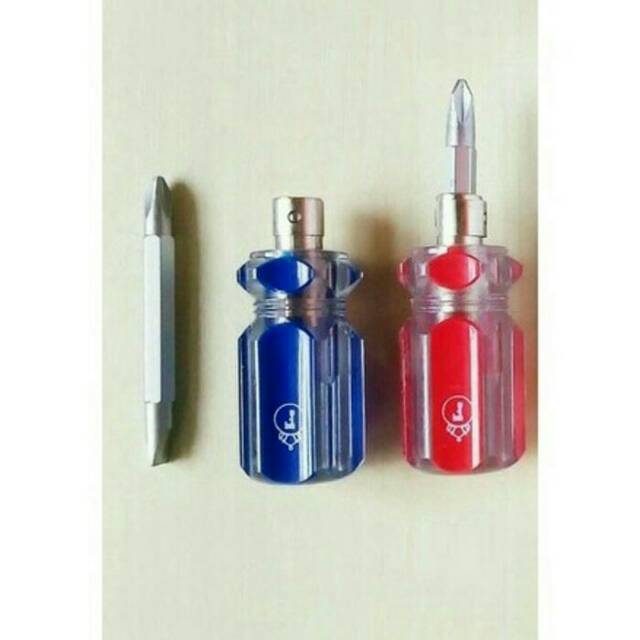 Obeng kecil Cebol Bogel Bolak Balik Plus Minus FUKUDA