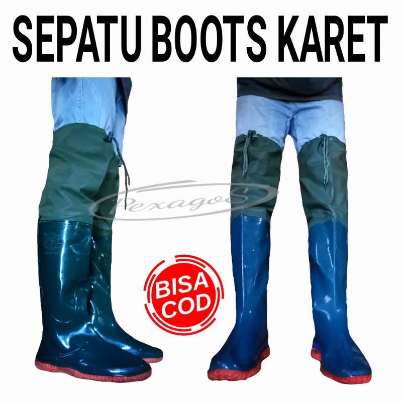 SEPATU PETANI SEPATU BOOTS ANTI KEONG SAWAH SEPATU SAWAH SEPATU BOOT KARET SEPATU BOOTS KARET (60cm)