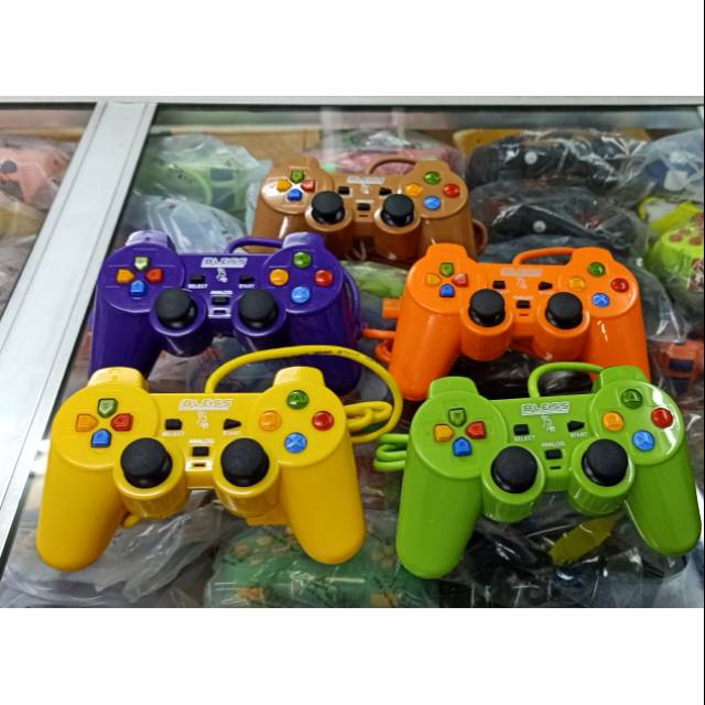 Stik ps2 tombol xbox warna kabel serat