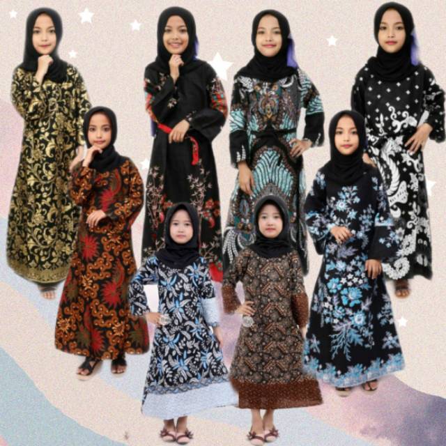 Gebyar Cuci Gudang Gamis Batik Anak // Sale // Usia 1-13 Tahun