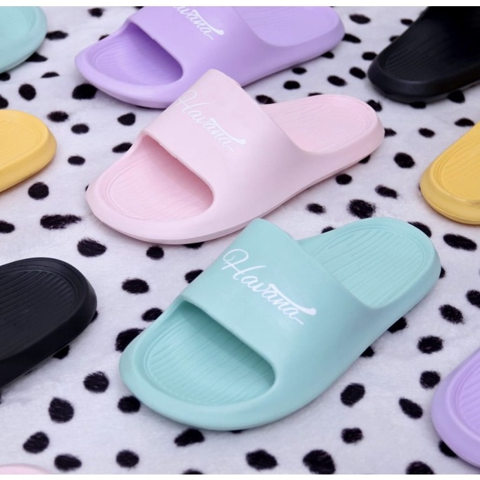 Sandal Selop Sandal Wanita Slop Havana Sendal Wanita Sandal Cewek Slip On Terbaru Sandal Slide Sandal Wanita Terbaru Murah Fashionable