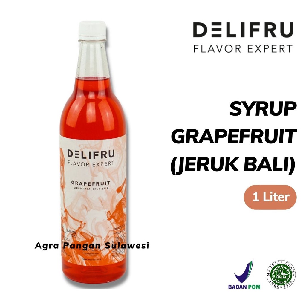 

Syrup GRAPEFRUIT Jeruk Bali Delifru | Sirup Buah Premium 1 L 1000 ml