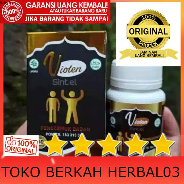 100% ASLI VIOLEN Original Obat Gemuk Penggemuk Badan Herbal ALAMI PLUS PENAMBAH NAFSU MAKAN