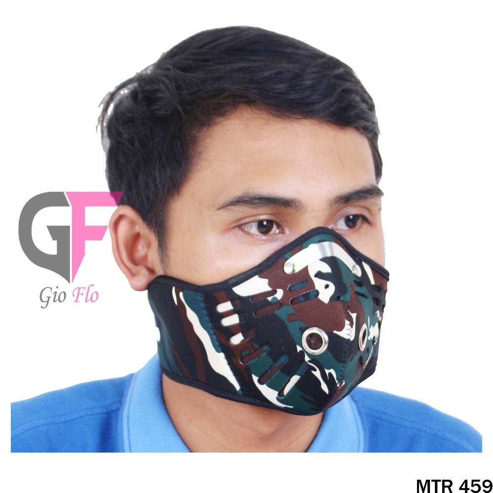 GIOFLO Masker Keren Untuk Pengendara Motor Amy Green / MTR 459