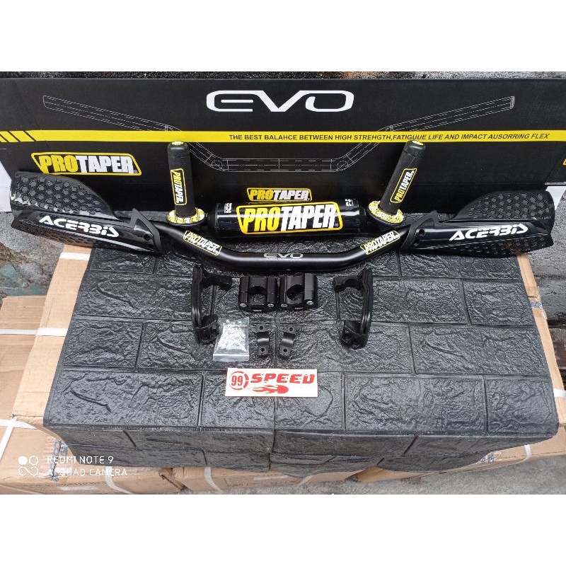 Paket Stang Evo Type Low Protaper Raiser+Handguar+Busa+Grip Klx Crf Wr Dtracker Paket Stang klx crf