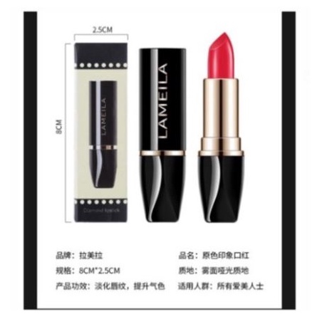 Lameila Black Gold Edition Lipstick 4 Warna Tahan Air Tahan Lama DJ 2005