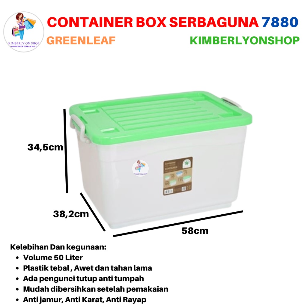 Container Box 50 Liter 7880 Green Leaf