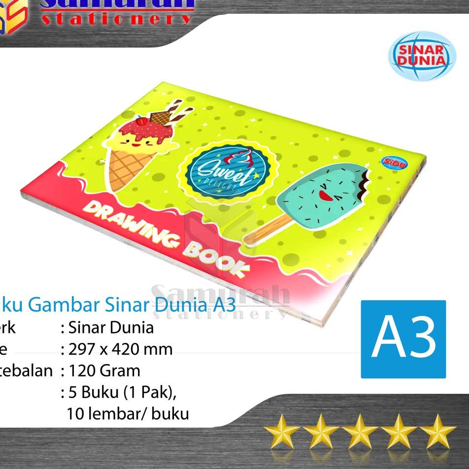 

Model Menarik Buku Gambar Sidu A3 / Drawing Book Sinar Dunia A3 / Buku Gambar Anak A3 TK SD SMP SMA / Buku Sketsa