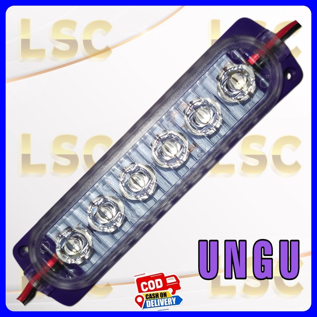 Lampu LED 6 mata 1x6 Ultrasonic 24 volt, lampu truk bis