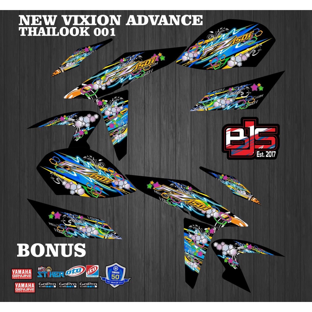 Striping new vixion advance - Stiker Decal yamaha vixion 2015-2017 new vixion advance vixion advance