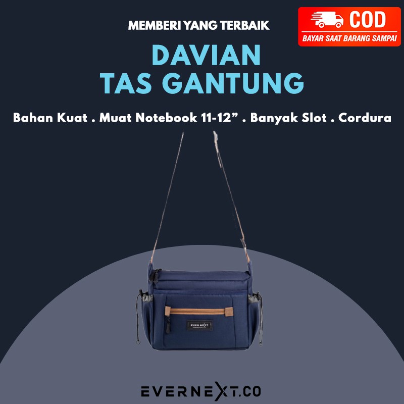 Tas Selempang DAVIAN Sling bag Messenger Tas Bahu Pria Laki laki Premium Kerja Kuliah Kantor Kampus Jalan