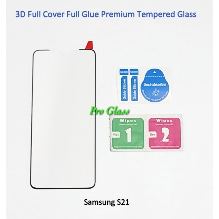 Samsung S21 S21 PLUS S21 ULTRA FLEXIBLE FULL COVER GLUE Tempered Glass