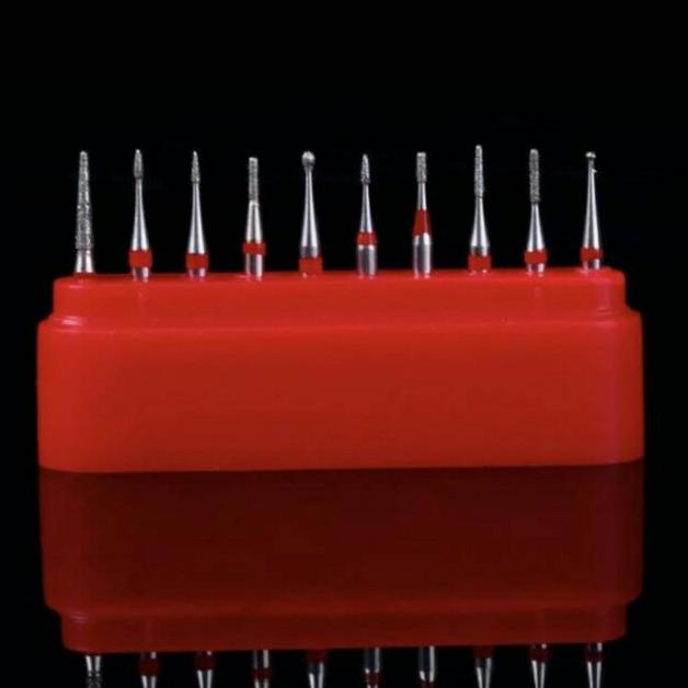 Alice Dental // Set Bur Pedo / Bur Gigi Anak Kecil / Pedodontic Burs Kit Pita Merah