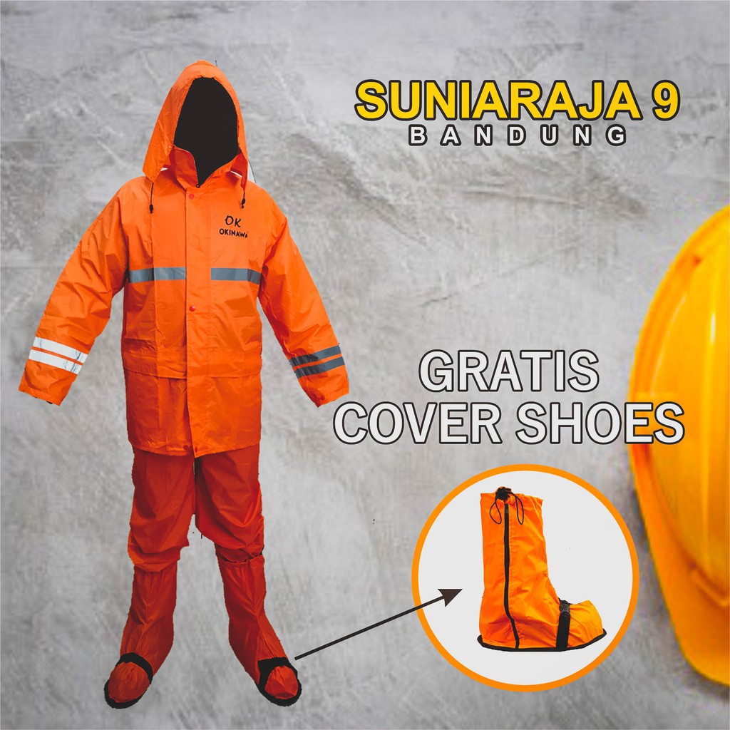 Raincoat Okinawa / Jas Hujan Warna Orange