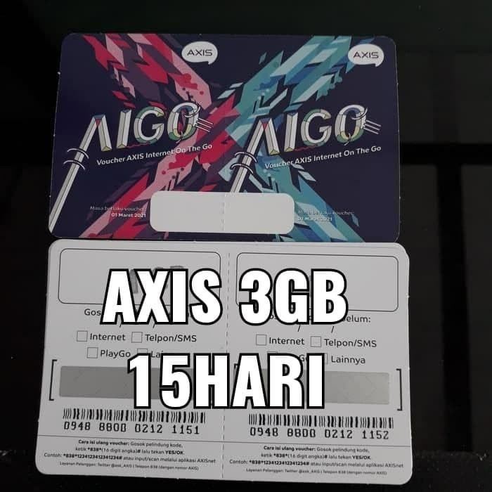 VOUCHER AXIS 3GB 15HARI