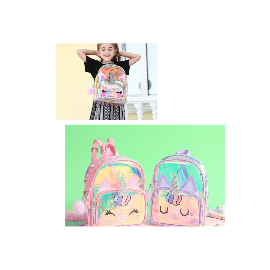 Ransel Unicorn Hologram Metalic TU021 TU052 tu061 tu063 tas anak perempuan tk sd sekolah seperti justice