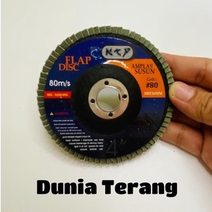 Flap Disc KTP 60 80 100 120 150 180 240 - Amplas Tumpuk 100mm Amplas Gerinda Flap Disk