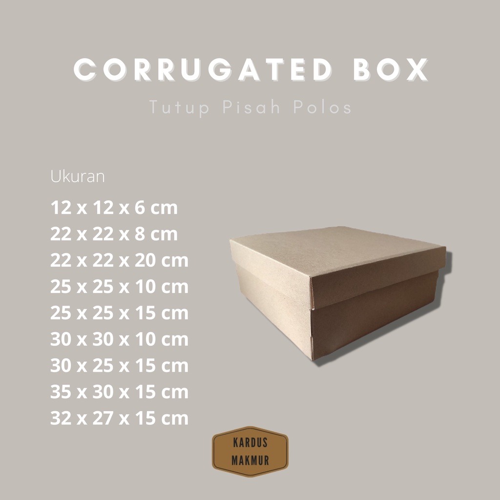 

Kardus Makmur - box model tutup terpisah / atas bawah, premium eflute untuk kotak hampers kado wisuda, kado pengantin, kotak sajadah dll