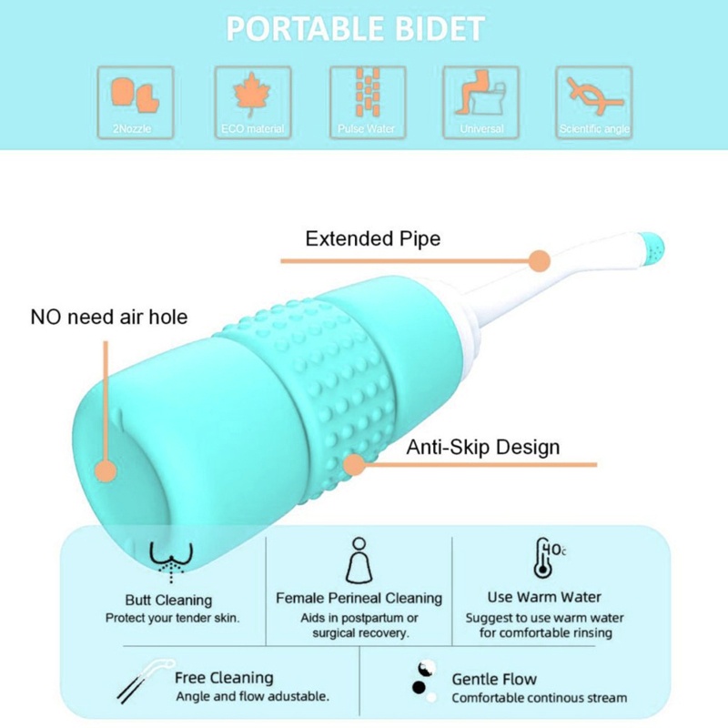 Gro Botol Bidet Semprot Air Portable Genggam Tangan Untuk Wanita