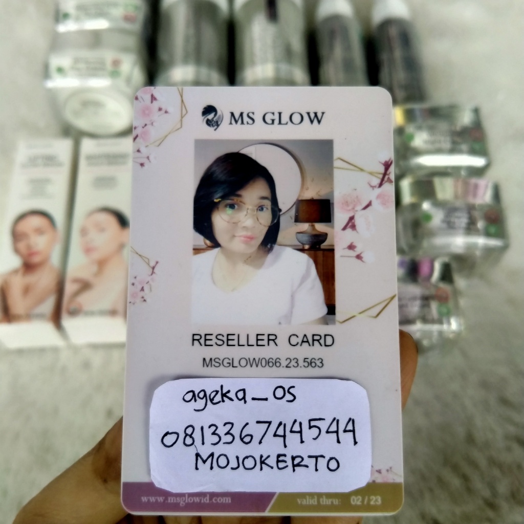 PAKET MS GLOW WHITENING/ULTIMATE/LUMINOUS/ACNE RESMI ORIGINAL MEMBER BER ID CARD FREE POUCH