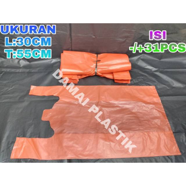 Kantong Plastik Los 30x55cm merah Kresek Merah 30 x 55 Pink Daging Kantong Sampah Keranjang