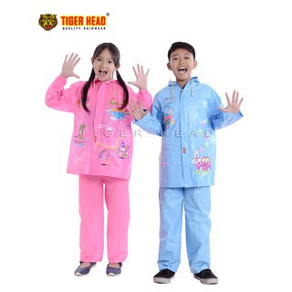 FELWINSHOP Jas Hujan Anti Bocor, Jas Hujan Stelan Remaja Tiger Head - 68332