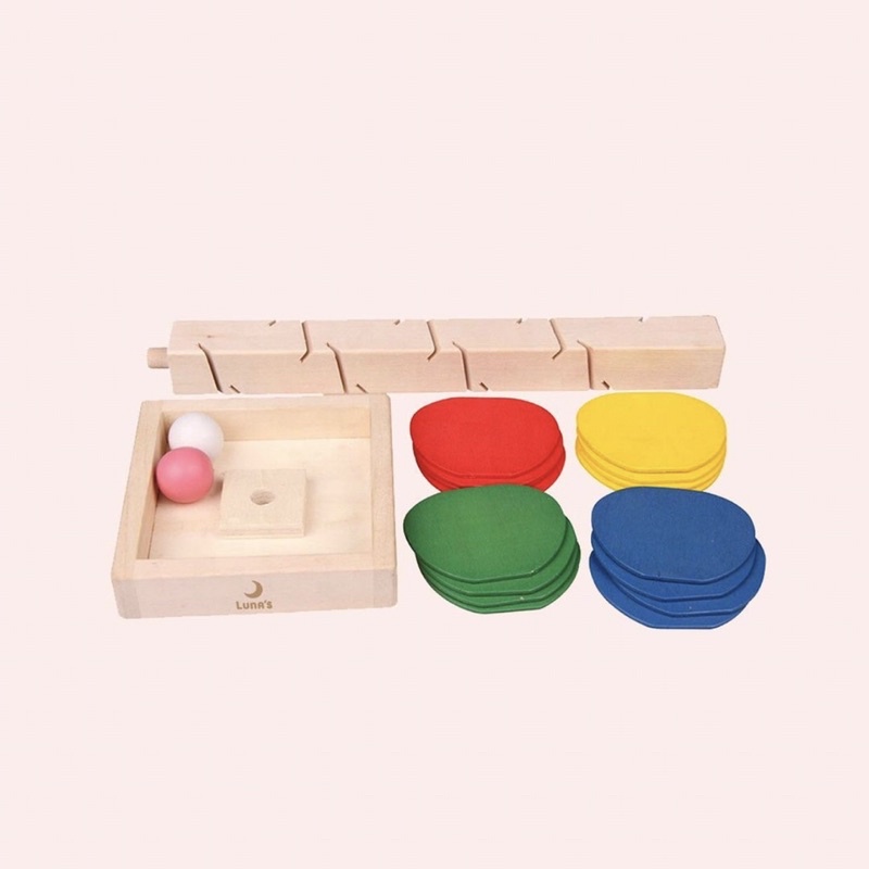 Wooden Toys Ball Drop and Roll Ramp - Mainan Kayu Edukasi Montessori Anak