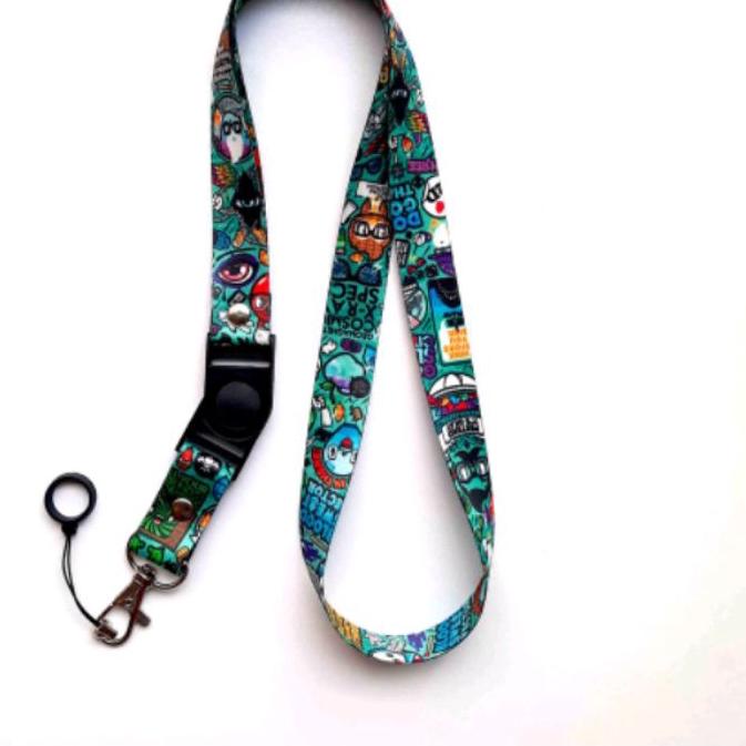 

(TERBARU) Lanyard Dodle Plus Oring 13 Mm Real Picture Tali Gantungan Id Card Name Tag gantungan hp gantungan pods vave gantungan kunci 