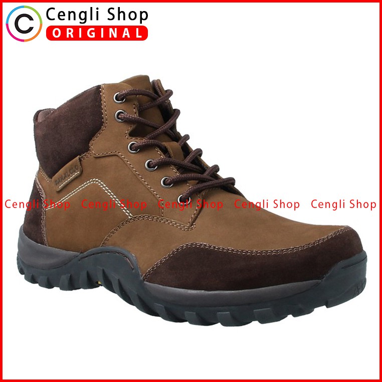 SEPATU BOOT PAKALOLO PRIA ORIGINAL CASUAL KULIT ASLI HIJAU PB05