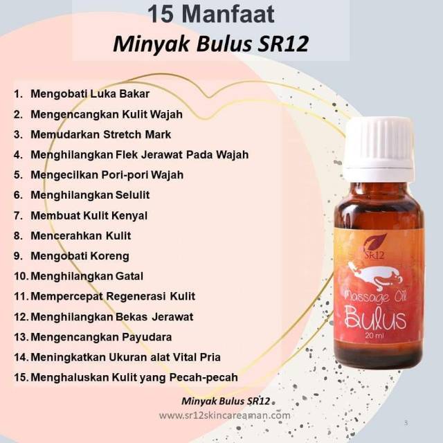 Massage Oil Bulus Minyak Bulus Sr12 Minyak Bulus Minyak Pembesar Minyak Pengencang Bpom Shopee Indonesia