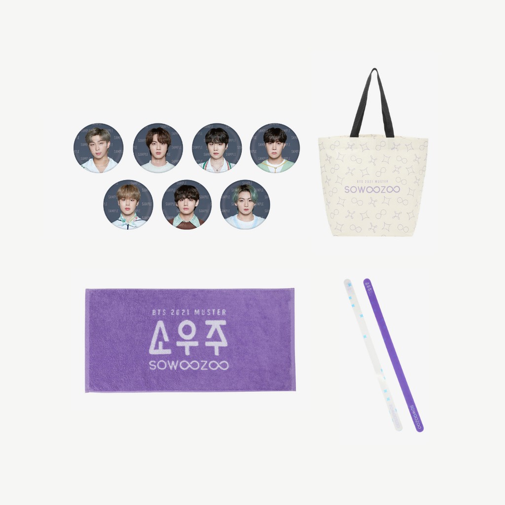 [PO] BTS: 2021 MUSTER SOWOOZOO MERCH - Lucky Draw/Towel(Purple)/Phone Strap/Shopper Bag