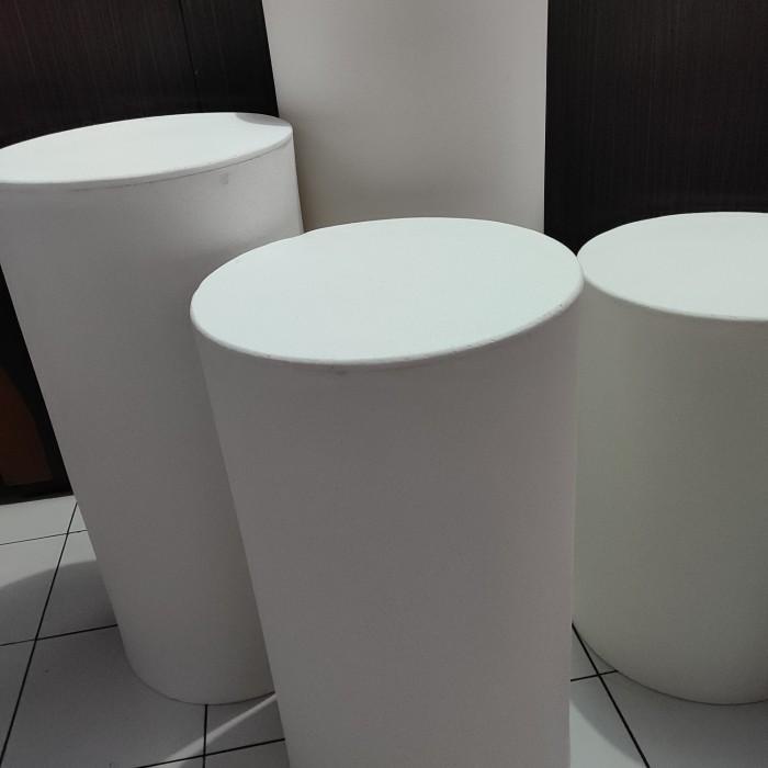 Alish | Meja Tabung Styrofoam Kue