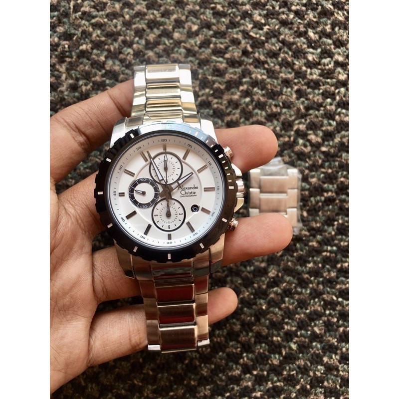 Bekas / Second / Preloved Jam Tangan Fashion Pria Chronograp original Alexandre Christie AC