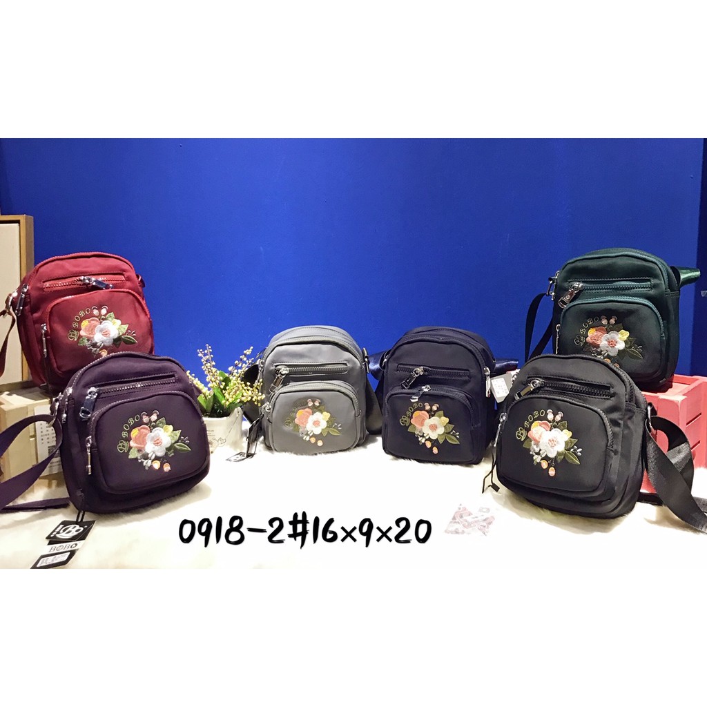 Tas Wanita Import Jinjing dan Selempang BOBO Mini BB0918 0918 BB918 918 9015 9027 Bordir Bunga