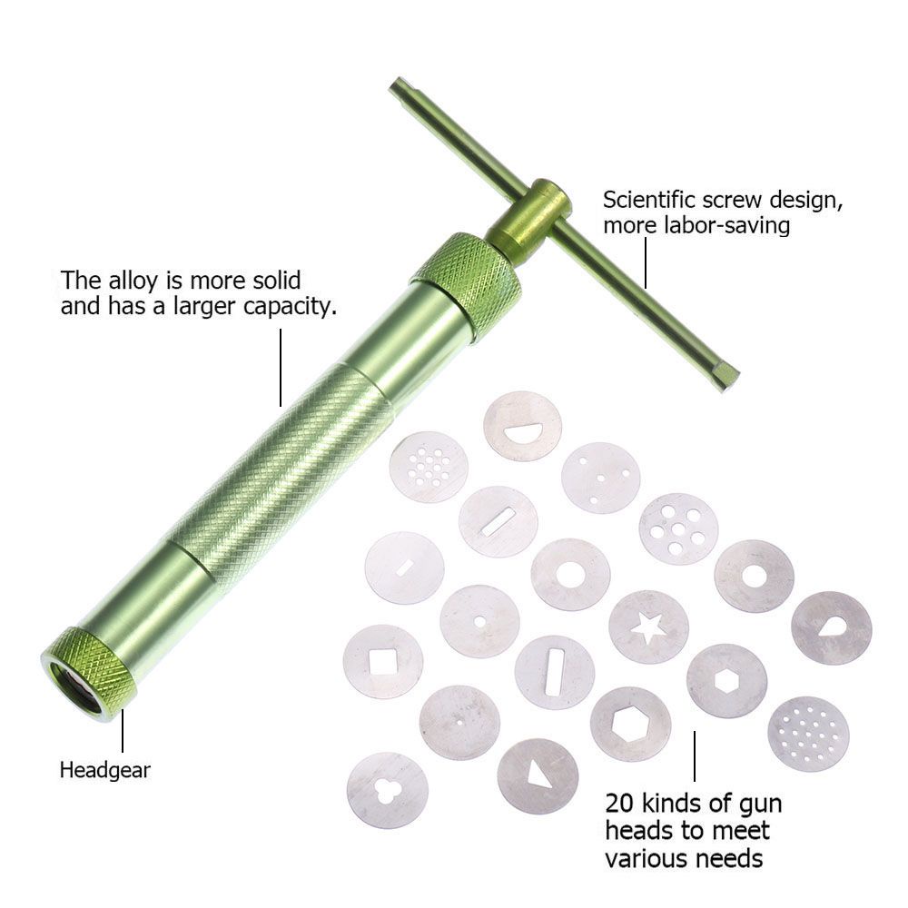 Alat Extruder Clay Bahan Stainless Steel Untuk Dekorasi Kue