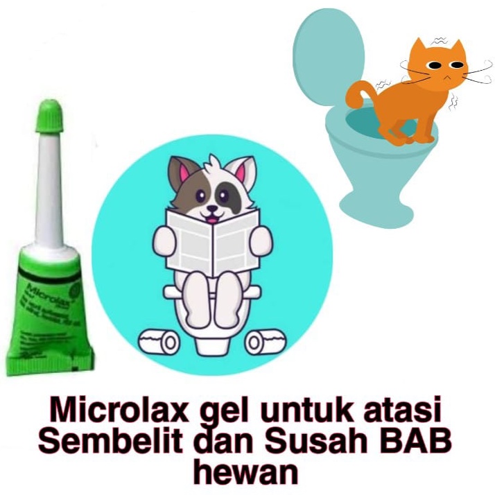 Microlax gel anti sembelit susah BAB yang AMAN untuk anjing dan kucing
