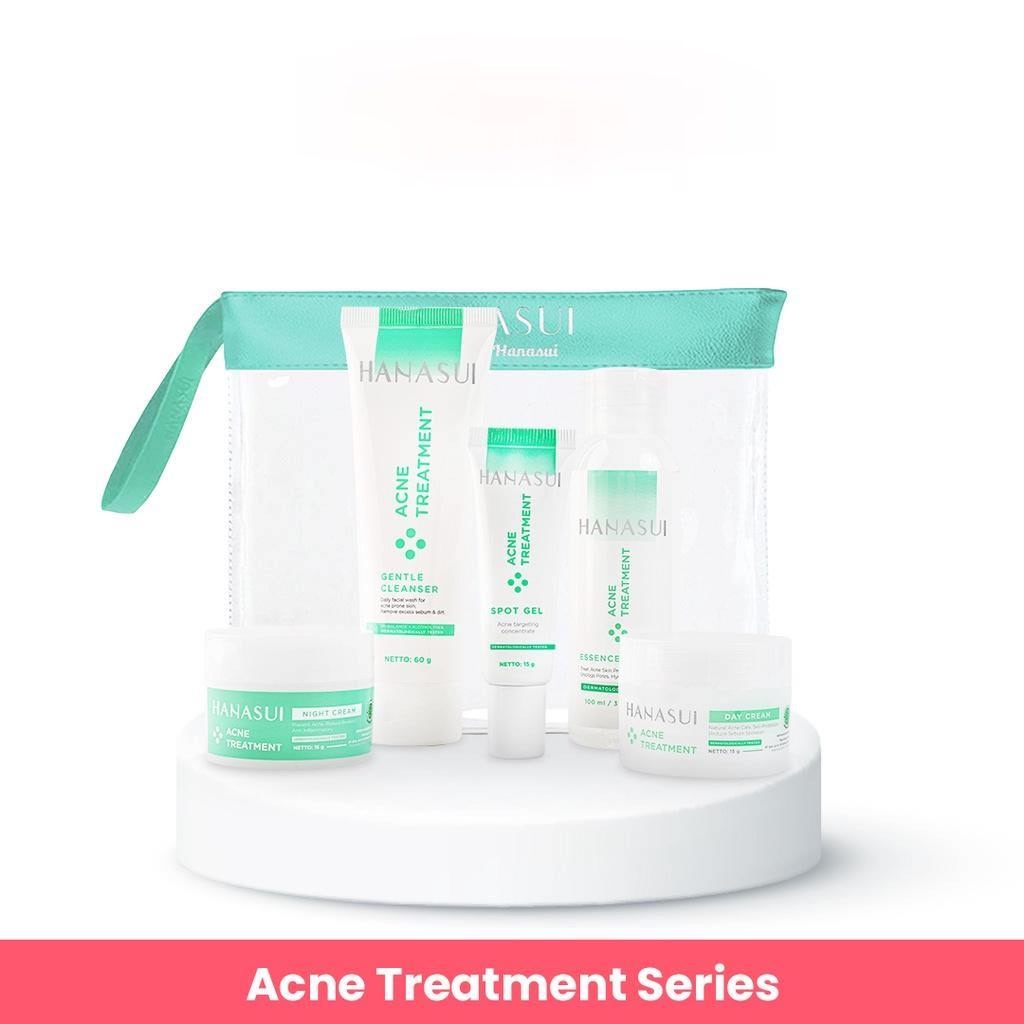 Paket Acne Cream Hanasui Skincare Rangkaian Hanasui Acne Treatment Series