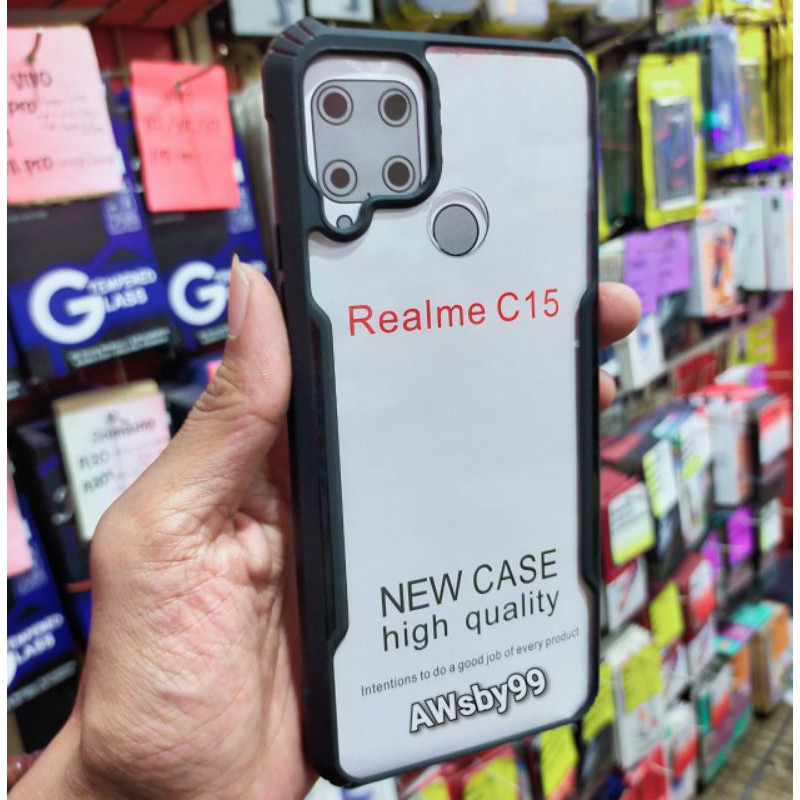 Case realme c15 FUZE SHOCKPROOF TRANSPARANT C15