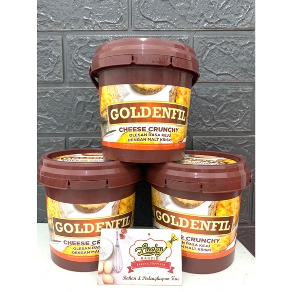 

Goldenfil Cheese Crunchy 1 Kg / Olesan Rasa Keju/ Selai Rasa Keju