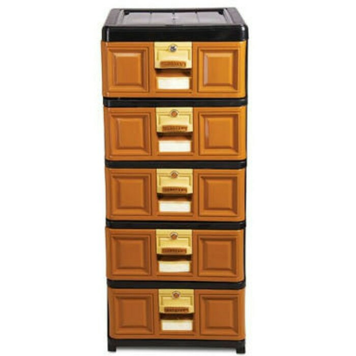 Lemari Plastik Lemari Pakaian Laci 5susun Napolly STB 500 Khusus Gojek dan Bogor