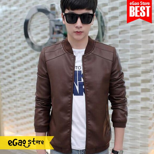 Jaket Pria Korea Rib Casual / Jaket Kulit Korea Rib
